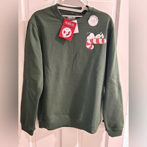 NWT Peanuts Snoopy candy cane crewneck sweater, unisex